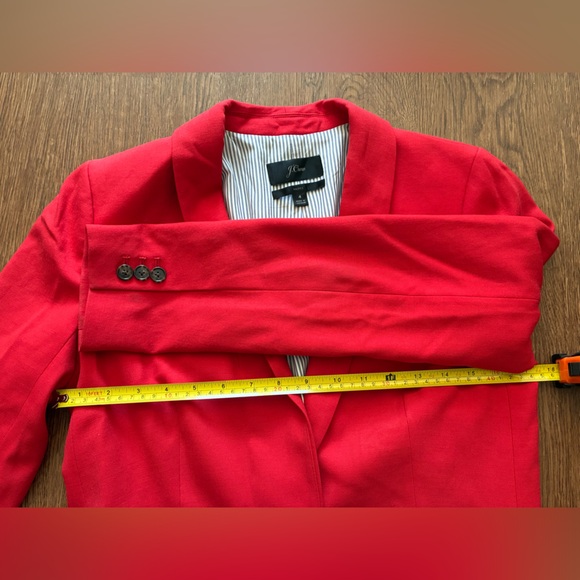 J. Crew Red Parke Wool Blazer - Size 4 - Picture 7 of 11
